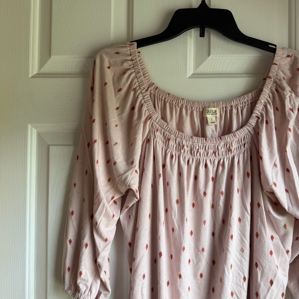 a.n.a Off the Shoulder blouse Light Pink Size L